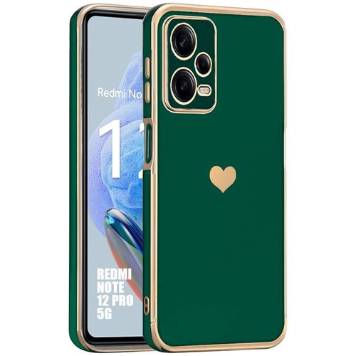 Coque Pour Xiaomi Redmi Note 12 Pro 5g Motif CUr Antichoc Anti-Rayure Slim Silicone Vert Nuit - Booling