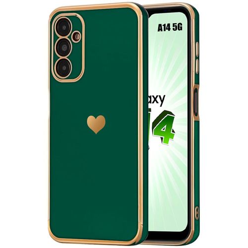 Coque Pour Samsung Galaxy A14 4g/5g Protection Antichoc Motif CUr Silicone Antichoc - Vert Nuit - Booling