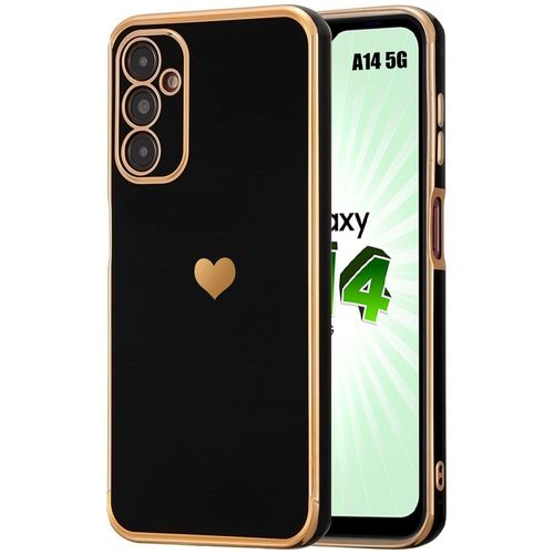 Coque Silicone Pour Samsung Galaxy A14 4g/5g Motif CUr Souple Anti-Rayure - Noir - Booling