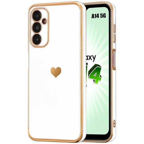 Coque Pour Samsung Galaxy A14 4g/5g Blanc Antichoc Motif CUr Protection Silicone Anti-Rayures - Booling
