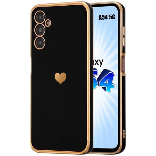 Coque Pour Samsung Galaxy A54 5g Avec Motif CUr Anti-Rayure Souple Tpu Noir - Booling