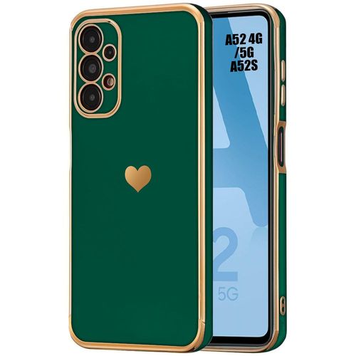 Coque Pour Samsung Galaxy A52 4g/5g A52s 5g Vert Nuit Amour CUr Luxe Antichoc Souple Anti-Rayure - Booling