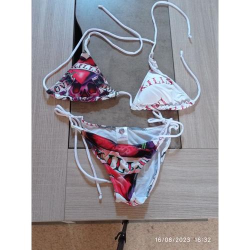 Maillot De Bain Femme 2 Pieces Ed Hardy Taille Xl