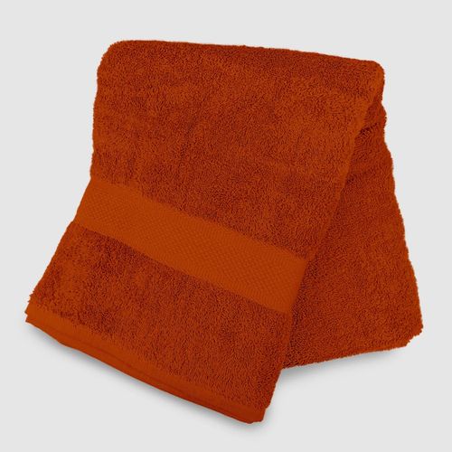Drap De Bain En Coton 500gr/M2 70x130 Cm Lagune Terra, Par Soleil D'ocre