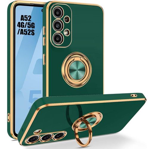 Coque Anneau Pour Samsung Galaxy A52 4g/5g A52s 5g Vert Nuit Antichoc Luxe Tpu Anti-Rayures Elégant - Booling