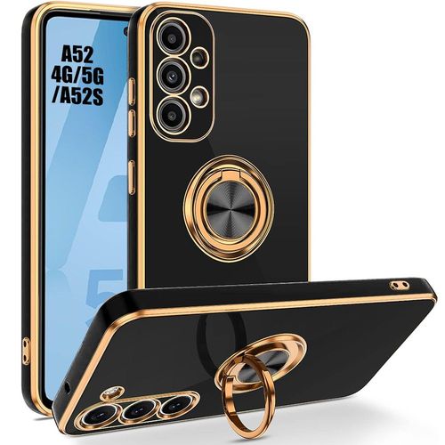 Coque Anneau Pour Samsung Galaxy A52 4g/5g A52s 5g Anti-Rayure Fashion Tpu Souple Noir - Booling