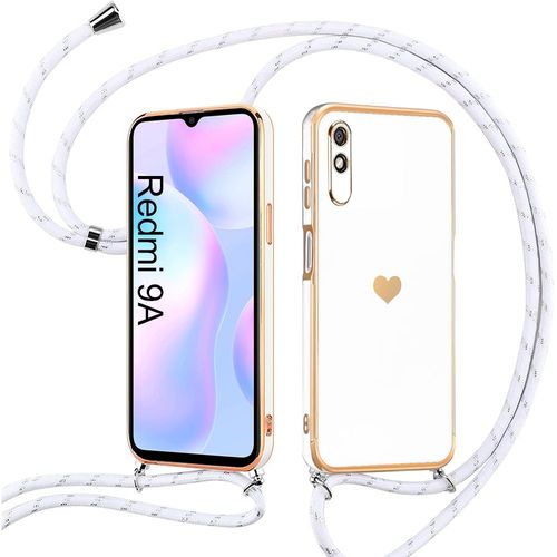 Coque Cordon Pour Xiaomi Redmi 9a Motif CUr Antichoc Anti-Rayure Silicone Souple Blanc - Booling