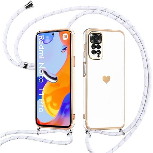 Coque Tour De Cou Pour Xiaomi Redmi Note 11 Pro Blanc Antichoc Anti-Rayures Protection Silicone Souple - Booling