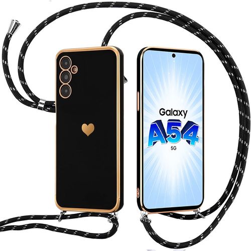 Coque Cordon Réglable Pour Samsung Galaxy A54 5g Antichoc Anti-Rayures Ultra Slim - Noir - Booling