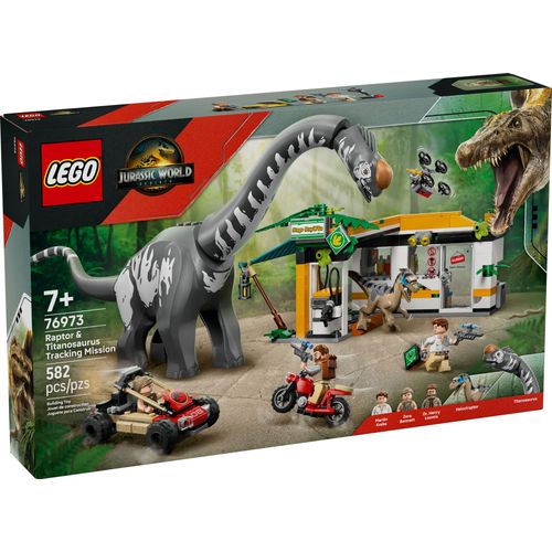 LEGO Jurassic World - La poursuite du vélociraptor et du titanosaure - 76973