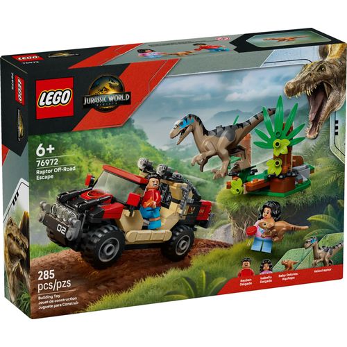 LEGO Jurassic World - Le vélociraptor et l'évasion en 4x4 - 76972