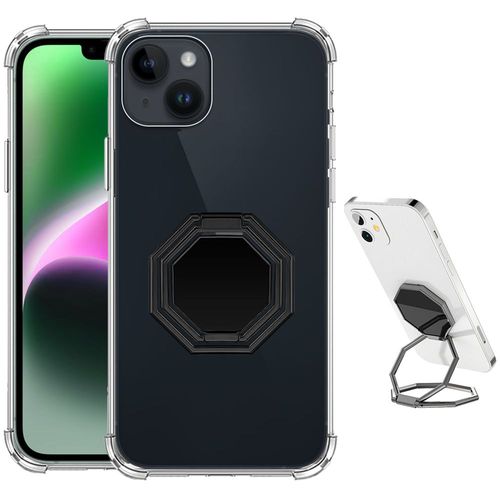 Coque Pour Iphone 14 Plus Silicone Ultra Slim Antichoc Avec Support Multi-Angle Rotation Gris - Booling