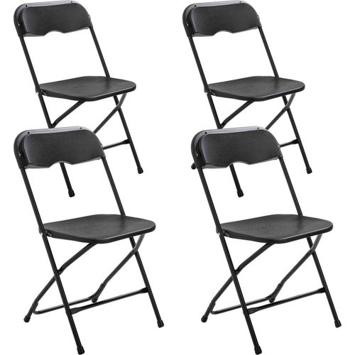 4 Chaises Pliantes Noires