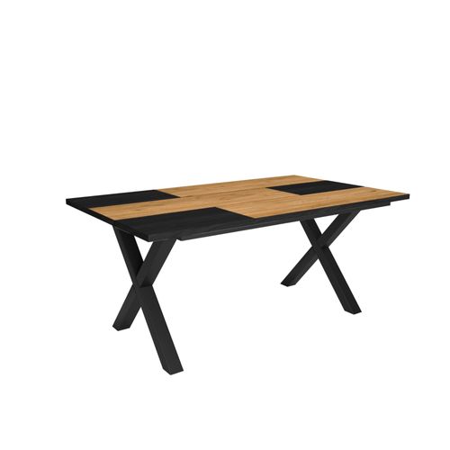 Table À Manger, 8 Personnes, 170, Robuste,Stable, Structure Et Pieds Solides, Chêne/Noir