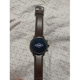 Fossil Montre connect e 5 me g n ration The Carlyle HR en cuir et