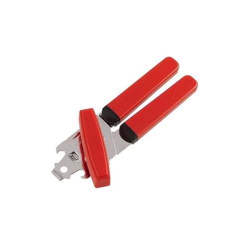 Fackelmann 09141 Ouvre Boite, Ouvre Boite De Conserve, Ouvre Bouteille 3 En 1, Accessoires Pour Gaucher, Acier Inoxydable, Plastique, 17 Cm