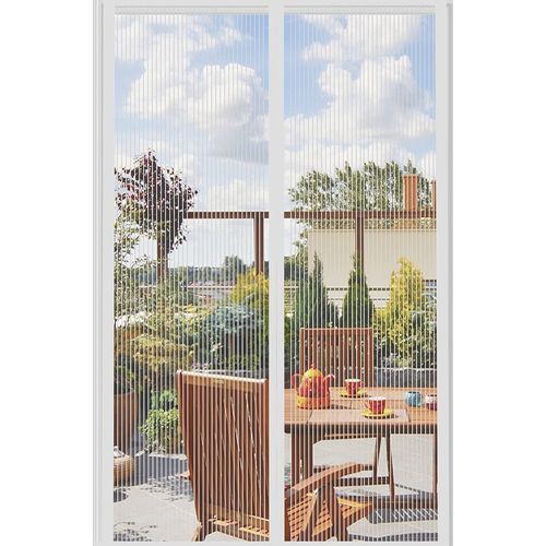Moustiquaire Porte Fenetre Aimantée Magnetique Rideaux Anti Mouches Pour Porte, Rideaux Toile Insect Ecran,Moustiquaire Baie Vitree Coulissante, Magnétique Moustique Sans Perçage (100 X 200cm, Blanc)
