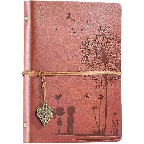 Carnet De Voyage A5 Carnet?Marron? De Notes Voyage Diary Notebook Croquis Dessin Rechargeable Journal Cuir Vintage Cahier Bloc-Notes De Journal Vierge