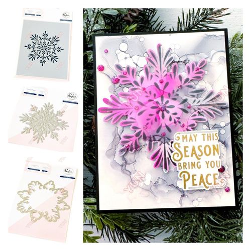 Matrices De Découpe En Métal,Cadre De Poinsettia,Fleurs,Timbres,Galets,Plaque En Aluminium Chaud,Scrapbooking,Décor De Journal Intime,Gaufrage,Cartes De Vministériels X Diy - Type Z9168a Set-3