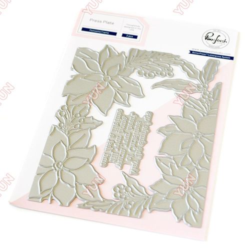 Matrices De Découpe En Métal,Cadre De Poinsettia,Fleurs,Timbres,Galets,Plaque En Aluminium Chaud,Scrapbooking,Décor De Journal Intime,Gaufrage,Cartes De Vministériels X Diy - Type Z9170-Hot Foil