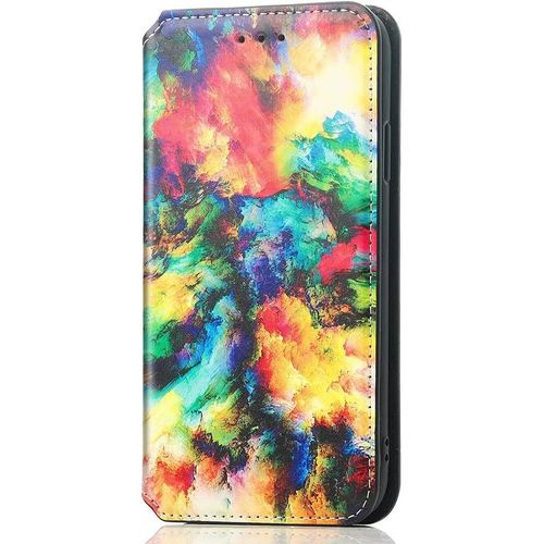 Coque Pour Honor X6 / Honor X8 5g / Honor 70 Lite Etui Portefeuille, Elegant En Motifs Colores Antichoc Cuir Pu Flip Case, Protection Housse Avec Carte Fentes/Stand - Nuages Colores