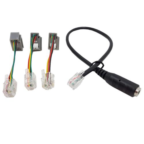 4 P4C Rj9 Câble, 3,5Mm Intelligent Casque À Câble Adaptateur Rj9, Convertisseur de Câble Pour Ip Téléphones Pour Mx10 Vista Adaptateurs Modulaires