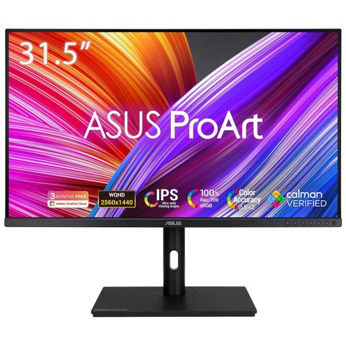 Asus ProArt PA328QV - Écran LED - 31.5' - 2560 x 1440 WQHD @ 75 Hz - IPS - 400 cd/m² - 1000:1 - HDR10 - 5 ms - 2xHDMI, DisplayPort - haut-parleurs