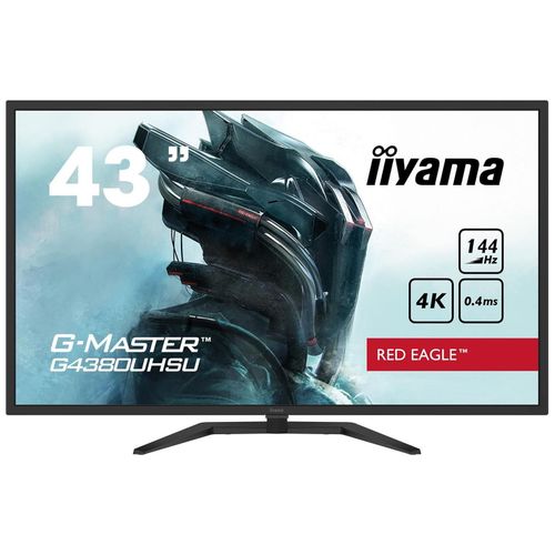 iiyama G-MASTER Red Eagle G4380UHSU-B1 - Écran LED - 43" (42.5" visualisable) - 3840 x 2160 4K UHD (2160p) @ 144 Hz - VA - 550 cd/m² - 4000:1 - 0.4 ms - 2xHDMI, 2xDisplayPort - haut-parleurs -...