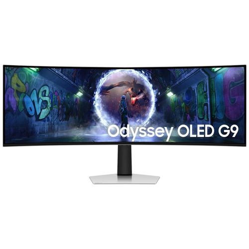 Samsung Odyssey OLED G9 S49DG934SU - G93SD Series - moniteur OLED - jeux - incurvé - 49" - 5120 x 1440 Dual Quad HD @ 240 Hz - 250 cd/m² - 1000000:1 - HDR10 - 0.03 ms - DisplayPort, Micro HDMI...