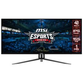 MSI MAG401QR - Écran LED - jeux - 40" - 3440 x 1440 UWQHD @ 155 Hz - IPS - 400 cd/m² - 1000:1 - DisplayHDR 400 - 1 ms - 2xHDMI, DisplayPort, USB-C - noir