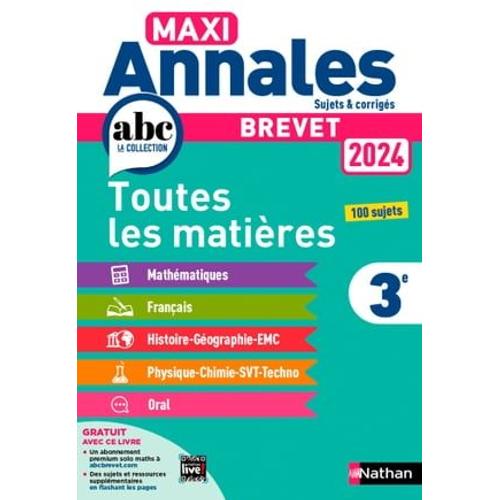 Maxi Annales Brevet 2024 - Corrigé