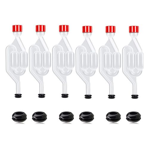 Kit Sas De Brassage, 6 Sas Et 12 Bagues D'¿¿Tanch¿¿It¿¿, Sas ¿¿ Vin En Plastique Pour Fermentation, Brassage, Bi¿¿Re, Vin, Choucroute