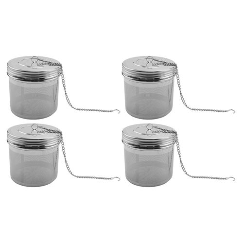 Lot De 4 Grands Infuseurs ¿¿ Th¿¿ Pour Infuseurs ¿¿ Th¿¿ Et ¿¿ ¿¿Pices En Vrac Pour La Cuisson, Couvercle Filet¿¿, Passoire ¿¿ Th¿¿ ¿¿ Mailles Extra-Fines
