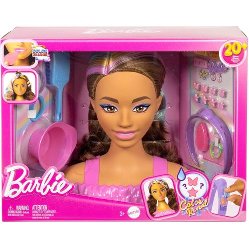 Barbie Tête À Coiffer Color Reveal Chevelure Brun Foncé Et Accessoires