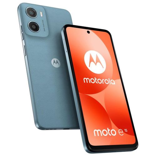 MOTOROLA MOTO E15 4G SMARTPHONE DOUBLE SIM RAM 2 GO MÉMOIRE INTERNE 64 GO MICROSD SLOT ÉCRAN LCD 6.67" 1604 X 720 PIXELS (90