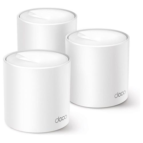 TP-Link Deco X10 V1 - Système Wi-Fi - (3 routeurs) - jusqu'à 5600 pieds carrés - maillage 1GbE Bi-bande