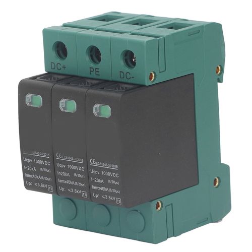 Dispositif de protection contre les surtensions 1000V DC 20-40KA 3P PC Protection de tension PV photovoltaïque protecteur de parafoudre