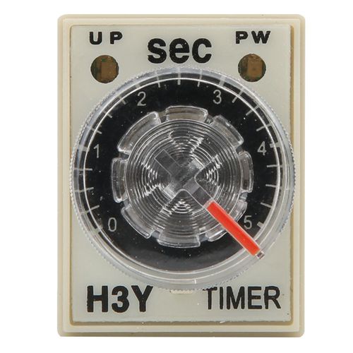 Minuterie de retard H3Y-2 8P, relais de minuterie 0   5 secondes, Type de cadran, synchronisation 5A à usages multiples<br>(24 V CC)
