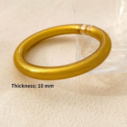 Bilandi-Bracelet Tube En Plastique Avec Silicone Pour Femme, Bijoux Modernes, Bracelet À Paillettes, Document Doré, Tempérament Élégant, Offre Spéciale