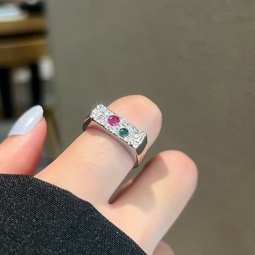 Bilandi-Bagues Géométriques En Métal Pour Femme, Bijoux Modernes, Tendance, Élégant, Tempérament, Argent, Résine Verte, Doigt, Nouveau, 2022