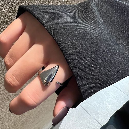 Bilandi-Bagues Géométriques En Métal Pour Femme, Bijoux Modernes, Tendance, Élégant, Tempérament, Argent, Résine Verte, Doigt, Nouveau, 2022