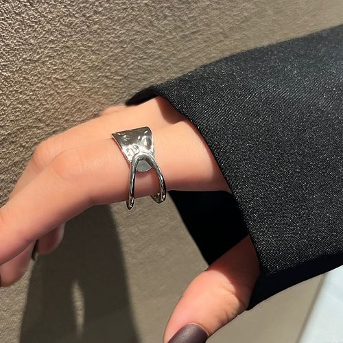 Bilandi-Bagues Géométriques En Métal Pour Femme, Bijoux Modernes, Tendance, Élégant, Tempérament, Argent, Résine Verte, Doigt, Nouveau, 2022