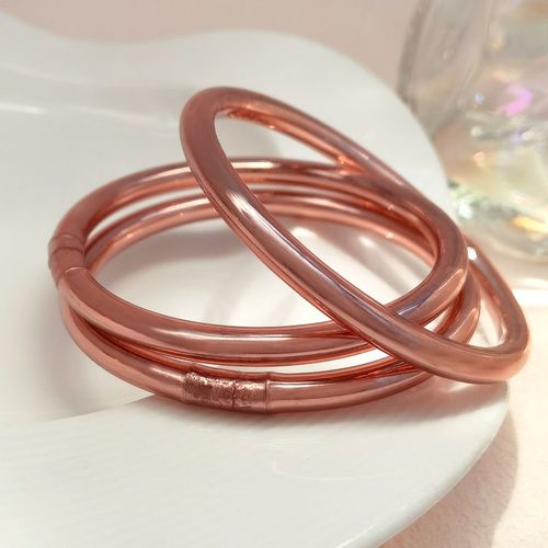 Bilandi-Bracelet Souple En Rose Brillant Pour Femme Et Fille, Tube En Plastique De Haute Qualité, Bracelets Scintillants Intérieurs, Bijoux Tendance, Nouveau, 2023