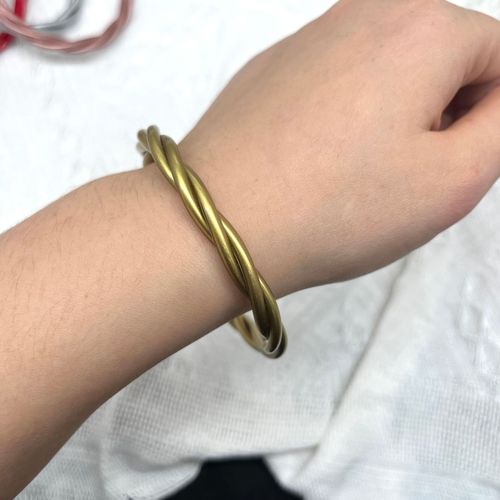Bilandi-Bracelet Bicolore Torsadé Pour Femme, Bijoux À La Mode, Doux, Tube En Plastique De Haute Qualité, Paillettes Intérieures