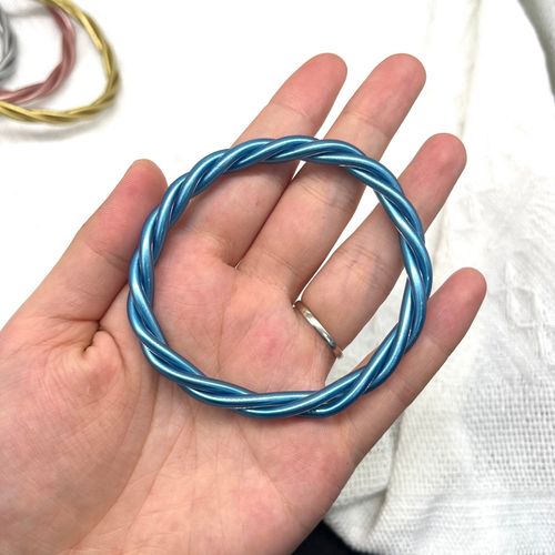 Bilandi-Bracelet Bicolore Torsadé Pour Femme, Bijoux À La Mode, Doux, Tube En Plastique De Haute Qualité, Paillettes Intérieures