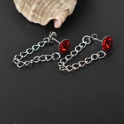 Boucles D'oreilles En Cristal Multicolore Pour Femmes, Chaîne Ronde, Pompon Géométrique, Bijoux Minimaliste En Métal, Goutte, Cadeau De Fête