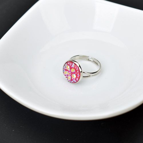 Bagues Rondes En Résine Pour Femmes, Vert, Blanc, Bleu, Réglables, Bijoux De Fête De Mariage, Couleur Argent