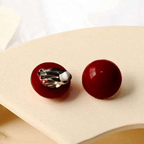 Boucles D'oreilles À Réinitialisation Rondes, Carrées, Rectangulaires, Sans Piercing, Sans Trou, Rouge, Bleu, Jaune, Géométrique, En Résine