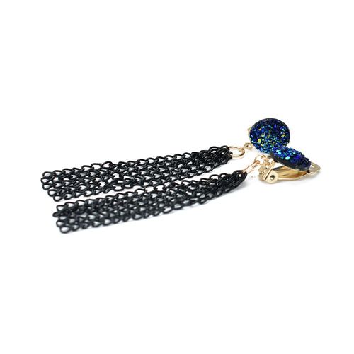 Bing Tu-Boucles D'oreilles Vintage Sans Trou Pour Femme, Bijoux Ronds En Résine Lomzy, Réinitialisation Noir, Sans Piercing, Manchette D'oreille