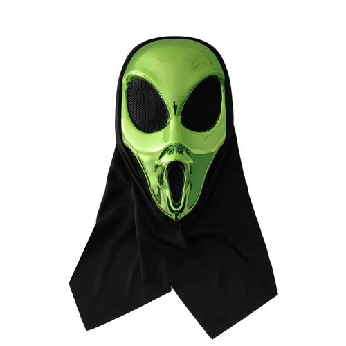 Masque Cosplay Alien Ufo Vert, Casque En Plastique, Masques De Carnaval D'halloween, Accessoires De Costume De Ixpour Adultes Et Enfants